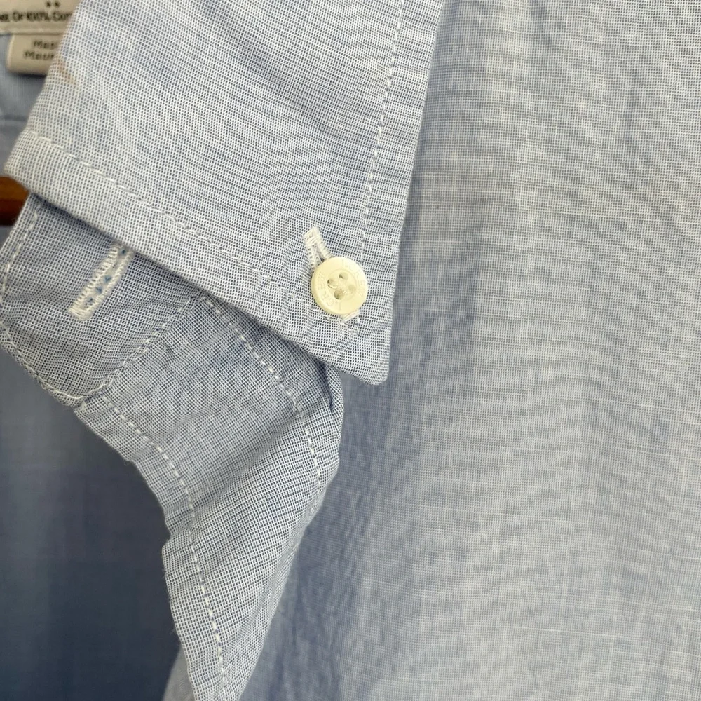 J. Crew Light Blue Button-Down Shirt Large Slim Fit